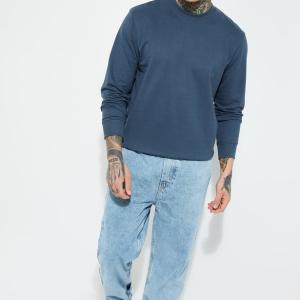 Men’s Solid Crew Neck Sweatshirt | Full Sleeves Winter Casual Wear