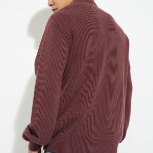URB_N Men’s Ribbed Cotton Sweater – Full Sleeves, Solid Casual Winter Wear