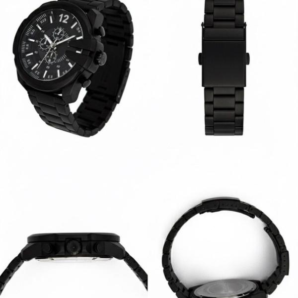 Men’s Premium All-Black Analog Watch | Sleek Stainless Steel Strap