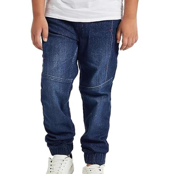 Men’s Elasticated Regular Fit Denim Jogger Jeans – Stretch Cotton Blend