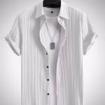 Men’s Premium Popcorn Cotton Short Sleeve Solid Shirt – Soft, Stretchable & Export Quality