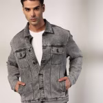 Men’s Washed Denim Jacket – Slim Fit Casual Stylish Outerwear
