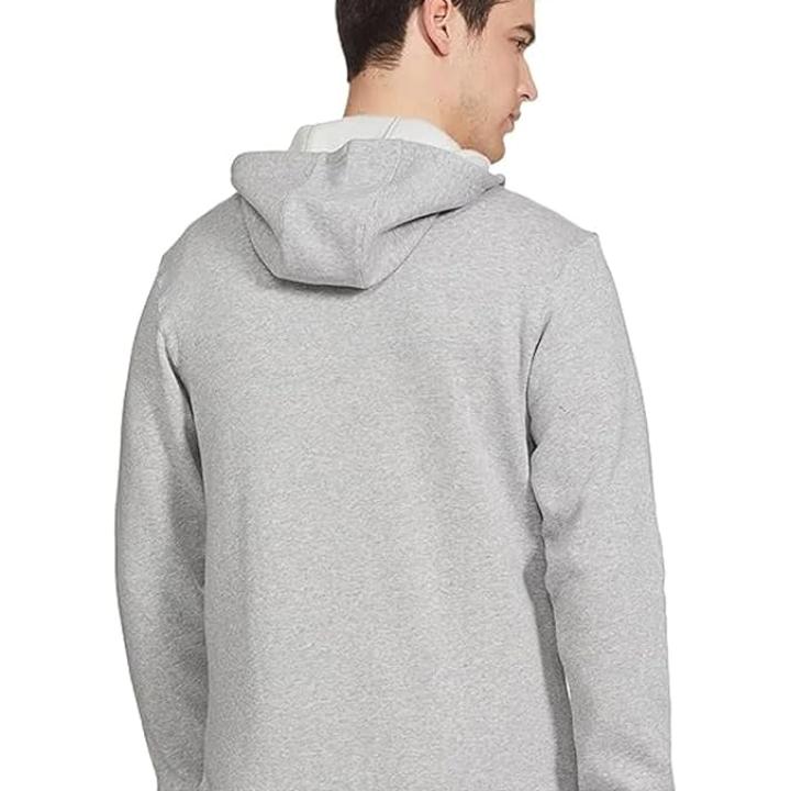 Men’s Wool & Fleece Hooded Zipper Sweatshirt | Winter Wear Jacket | Grey