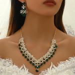 Latest Fancy Wedding Crystal Diamond Necklace Set for Women | Premium Party Wear Jewellery