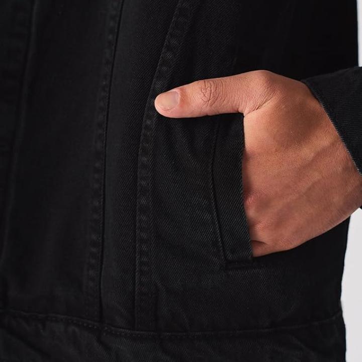 Men’s Vintage Denim Trucker Jacket – Classic Regular Fit Button-Down Casual Outerwear