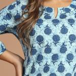 Women’s Handcrafted Cotton Cambric Printed Short Kurti – Jaipur Artisanal Collection
