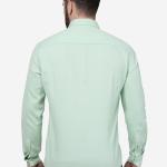 Pastel Green Solid Smart Fit Semi-Casual Men’s Shirt – 100% Cotton | UrbanTraders