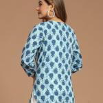 Women’s Handcrafted Cotton Cambric Printed Short Kurti – Jaipur Artisanal Collection