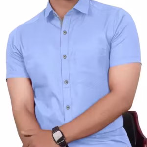 Men’s Solid Half Sleeve Cotton Blend Shirt – Casual Everyday Wear | Premium Comfort & Stylish Fit