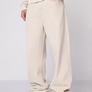 Men’s Wide-Leg Denim Jeans – Solid, Relaxed Fit | UrbanTraders