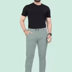 Men’s Regular Fit Cotton Blend Trousers – Self-Design Casual & Semi-Formal Pants | UrbanTraders