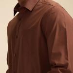 Men’s Solid Slim Fit Polycotton Shirt – Long Sleeves | Spread Collar | Formal & Casual Wear