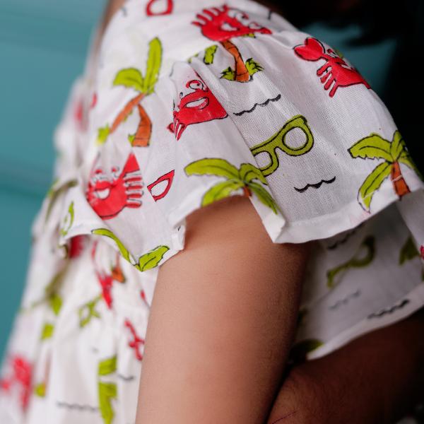 Little Paradise Premium Cotton Dress for Girls – Soft, Lightweight & Charming Kids Outfit