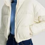 Women’s Nylon Full Sleeve Solid Puffer Jacket – Standard Length, Winter-Ready Warmth