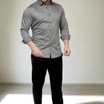 Steel Grey Elegance – Men’s Premium Formal Shirt & Trouser Set