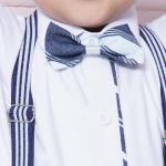 Kids Boys Light Blue Solid Cotton Blend Dungaree Set – 5-Piece Stylish Outfit