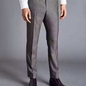 Men’s Green Formal Trousers – Polyester Blend Regular Fit Office Pants | UrbanTraders