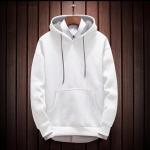 Men’s Premium White Cotton Hoodie with Kangaroo Pocket | Full Sleeve Winter Sweatshirt | UrbanTraders