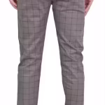 Men’s Checkered Cotton Blend Trousers | Stylish Casual & Formal Slim Fit Pants