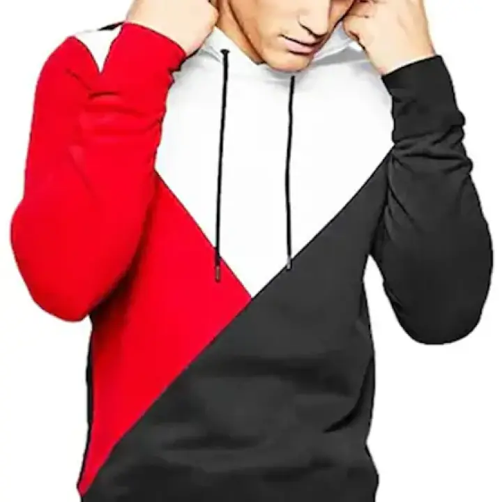 Men’s Red Full Sleeve Hoodie T-Shirt | Casual Cotton Blend Hooded Top