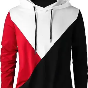 Men’s Red Full Sleeve Hoodie T-Shirt | Casual Cotton Blend Hooded Top