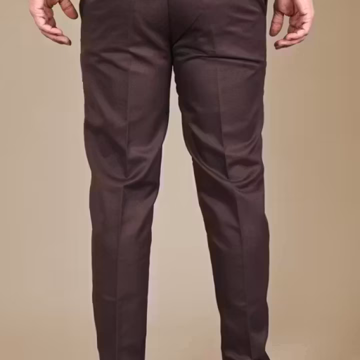 Men’s Brown Formal Trousers – Polycotton Regular Fit Office & Daily Wear Pants | UrbanTraders