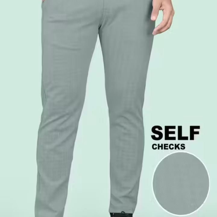Men’s Regular Fit Cotton Blend Trousers – Self-Design Casual & Semi-Formal Pants | UrbanTraders