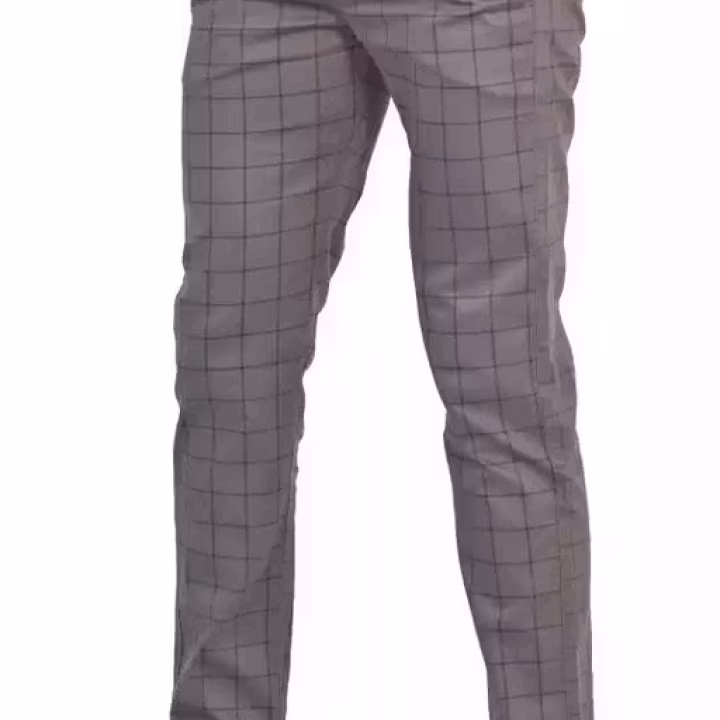 Men’s Checkered Cotton Blend Trousers | Stylish Casual & Formal Slim Fit Pants
